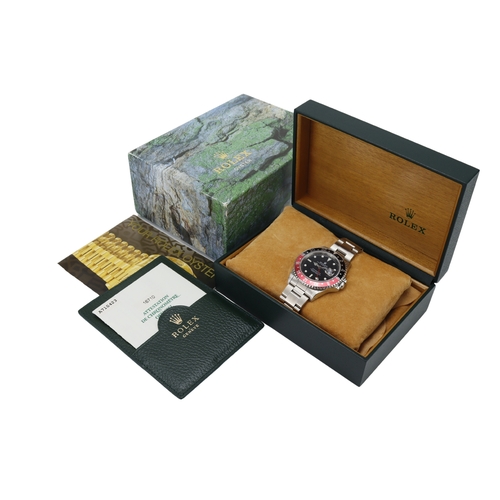 550 - Rolex Oyster Perpetual GMT Master II 'Coke' stainless steel gents wristwatch, ref. 16710, serial. A7... 