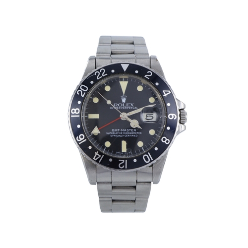 551 - Rolex Oyster Perpetual GMT-Master stainless steel gents wristwatch, ref. 16750, serial. 8173xxx, pur... 