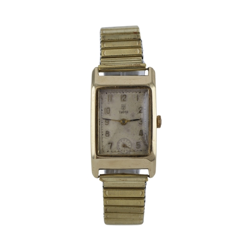 571 - Tudor 9ct gents manual wind wristwatch, circa 1948. The silvered dial with Arabic numerals, subsidia... 