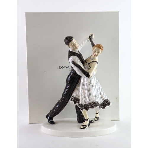 112 - Royal Doulton figure 'Dance, The Quick Step' (HN5448), limited edition certificate 766/1500, height ... 