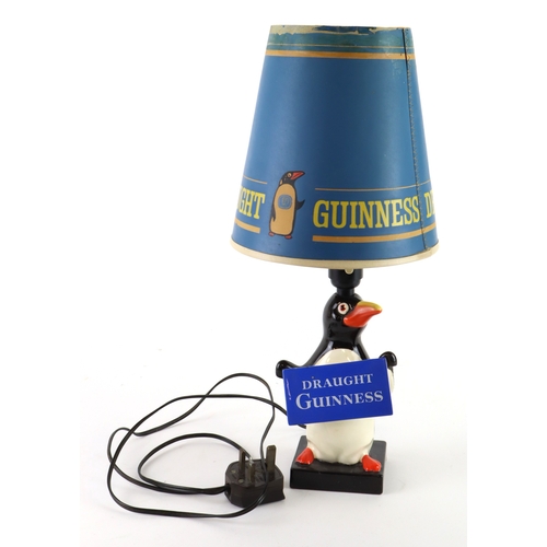 49 - Carltonware 'Draught Guinness' advertising lamp with shade, makers mark to base, height 40cm approx.