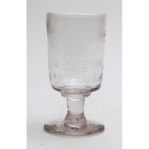 56 - Coalmine Explosion Glass inscribed 