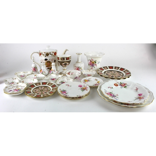 61 - Crown Derby. A collection of approximately twenty-five Royal Crown Derby pieces, patterns include Im... 