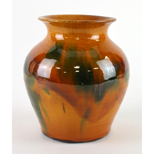 69 - Ewenny Pottery vase with running glazes