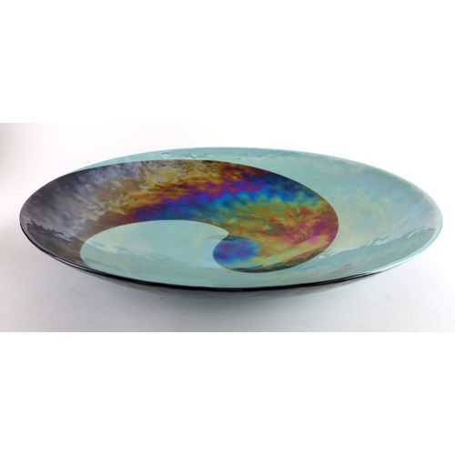 97 - Murano. Large Murano bowl with swirl pattern, designed by Yalos Casa, diameter 45cm approx.