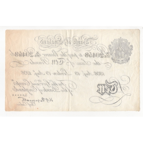 115 - Peppiatt 10 Pounds (B242) dated 19th August 1936, serial K/173 20458, London issue (B242, Pick336a) ... 