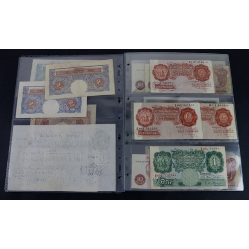 141 - Bank of England & Military (60), Cattern 1 Pound, Peppiatt 1 Pound (3) and 10 Shillings, Peppiatt 5 ... 