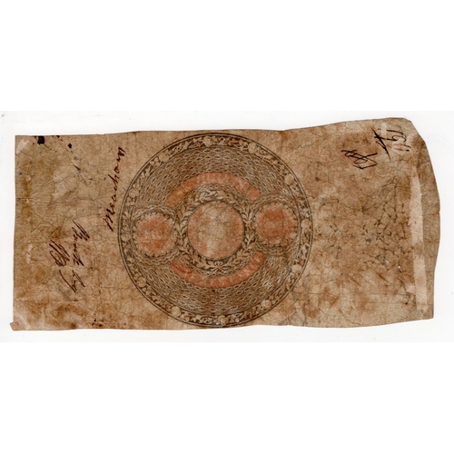 168 - Carmarthen Bank, 5 Pounds dated 1st July 1828, No. 294 for Waters, Jones & Co. (Outing 459b) pinhole... 