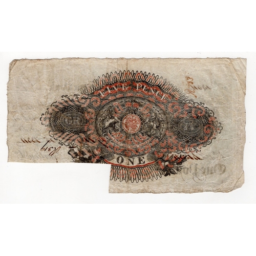 169 - Christchurch & Wimborne Bank 1 Pound dated 1825, serial No. 13311 for Dean, Clapcott, Quartley & Co.... 