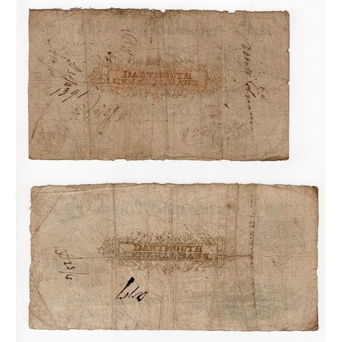 172 - Dartmouth General Bank (2), 5 Pounds dated 1819, serial No. C270 for John Hine & Henry Joseph Holdsw... 