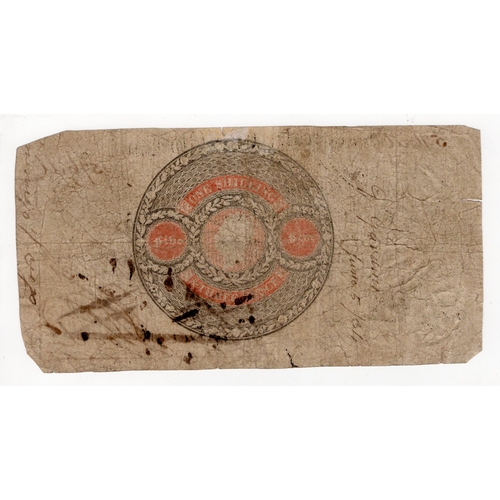 174 - Gloucester City Old Bank 5 Pounds dated 1st March 1831, serial No. 576 for James Wood (Outing819f) i... 