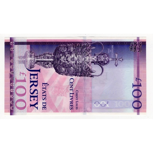 270 - Jersey 100 Pounds issued 2012, commemorative issue Queen Elizabeth II Diamond Jubilee, serial QE60 0... 