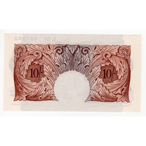 29 - Catterns 10 Shillings (B223) issued 1930, serial L23 851882 (B223, Pick362b) Uncirculated and scarce... 