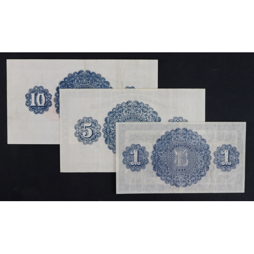 293 - Northern Ireland, Northern Bank Limited (3), 10 Pounds dated 1st April 1942, serial N-I/I 01968 (PMI... 