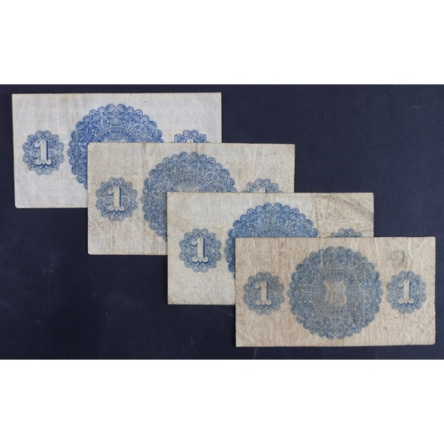 296 - Northern Ireland, Northern Bank Limited 1 Pound (4) all dated 6th May 1929, the 4 different signatur... 