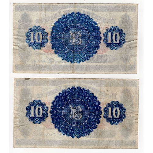 297 - Northern Ireland, Northern Bank Limited 10 Pounds (2) dated 1st January 1930, rarer FIRST date of is... 