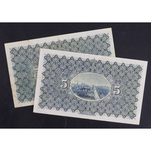 359 - Scotland, National Bank of Scotland (2), 5 Pounds dated 11th January 1943, signed Drever & Leggat, s... 