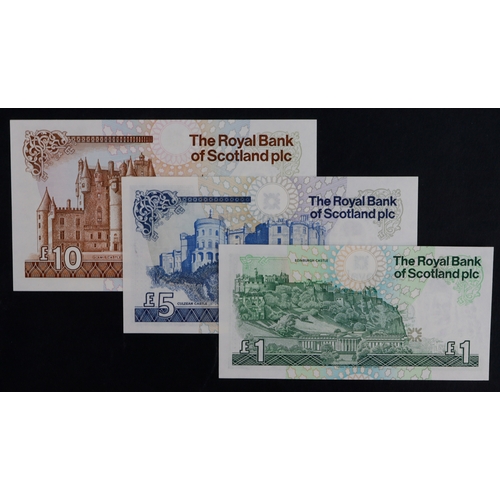 369 - Scotland, Royal Bank of Scotland (3), 10 Pounds dated 24th February 1988, 5 Pounds dated 25th March ... 