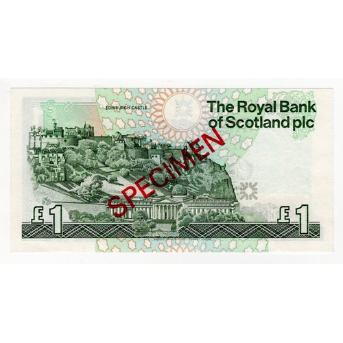 376 - Scotland, Royal Bank of Scotland 1 Pound dated 13th December 1988, scarce SPECIMEN note signed R.M. ... 