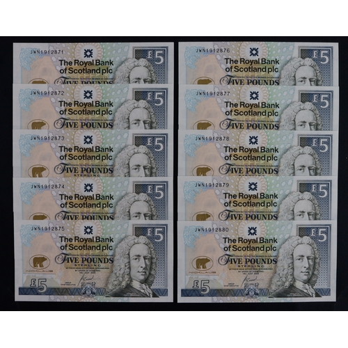 382 - Scotland, Royal Bank of Scotland 5 Pounds (10), Jack Nicklaus Commemorative issue dated 14th July 20... 