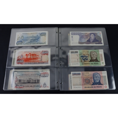 390 - Argentina (25), a very high grade group in album sleeves, date range 1948 - 1992, denominations 50 C... 