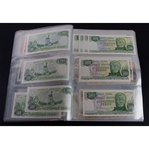 392 - Argentina (280), a collection ranging from 1970 to 1991 and denominations from 1 Peso to 10000 Pesos... 