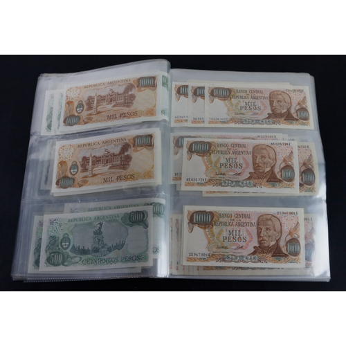 392 - Argentina (280), a collection ranging from 1970 to 1991 and denominations from 1 Peso to 10000 Pesos... 