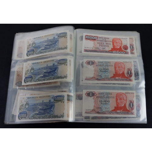 392 - Argentina (280), a collection ranging from 1970 to 1991 and denominations from 1 Peso to 10000 Pesos... 