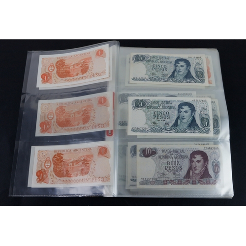 392 - Argentina (280), a collection ranging from 1970 to 1991 and denominations from 1 Peso to 10000 Pesos... 