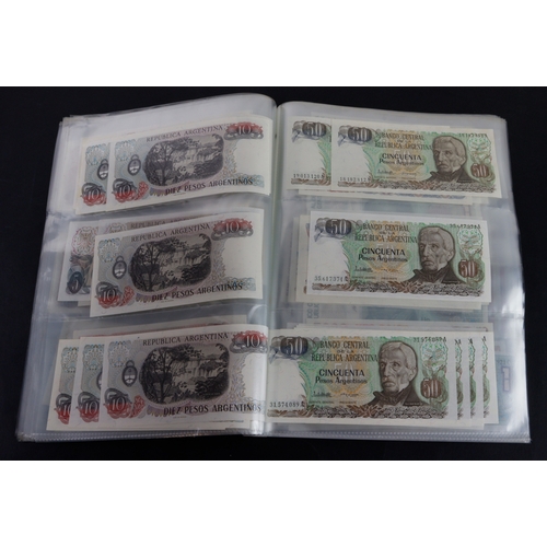 392 - Argentina (280), a collection ranging from 1970 to 1991 and denominations from 1 Peso to 10000 Pesos... 