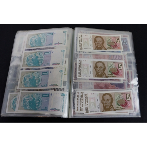 392 - Argentina (280), a collection ranging from 1970 to 1991 and denominations from 1 Peso to 10000 Pesos... 