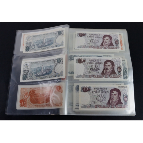 392 - Argentina (280), a collection ranging from 1970 to 1991 and denominations from 1 Peso to 10000 Pesos... 