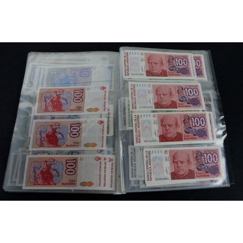 392 - Argentina (280), a collection ranging from 1970 to 1991 and denominations from 1 Peso to 10000 Pesos... 