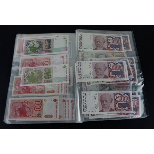 392 - Argentina (280), a collection ranging from 1970 to 1991 and denominations from 1 Peso to 10000 Pesos... 