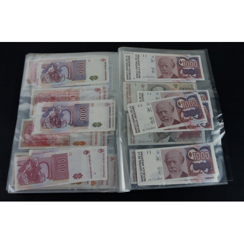 392 - Argentina (280), a collection ranging from 1970 to 1991 and denominations from 1 Peso to 10000 Pesos... 