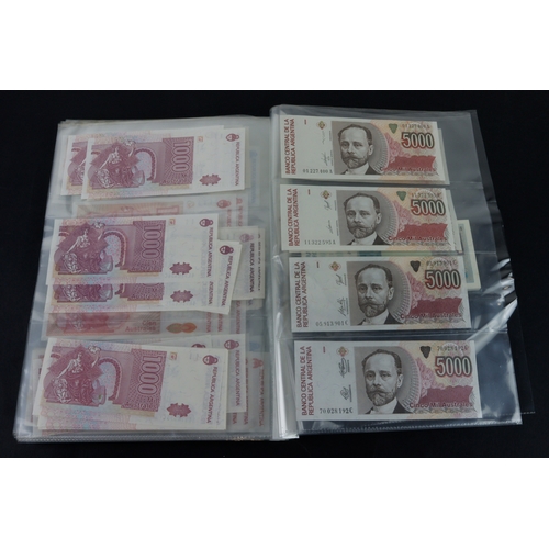 392 - Argentina (280), a collection ranging from 1970 to 1991 and denominations from 1 Peso to 10000 Pesos... 