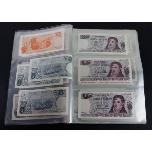 392 - Argentina (280), a collection ranging from 1970 to 1991 and denominations from 1 Peso to 10000 Pesos... 