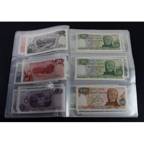 392 - Argentina (280), a collection ranging from 1970 to 1991 and denominations from 1 Peso to 10000 Pesos... 