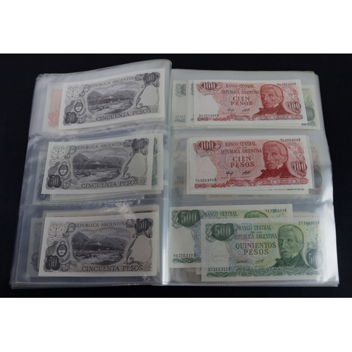 392 - Argentina (280), a collection ranging from 1970 to 1991 and denominations from 1 Peso to 10000 Pesos... 