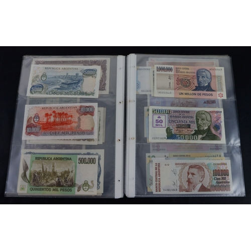 393 - Argentina (37), a collection in album sleeves, date range 1935 - 2003, denominations 50 Centavos to ... 