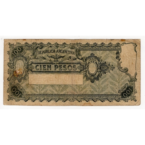 396 - Argentina 100 Pesos dated Law 20th September 1897 issued 1924, signed Gil/Castex, serial B 05226499 ... 