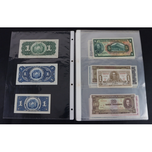 442 - Bolivia (27), high grade group in album sleeves, dated range 1911 - 1987, denominations 1 Boliviano ... 