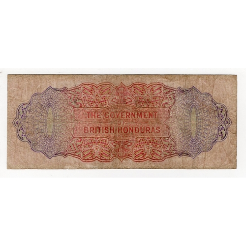 464 - British Honduras 5 Dollars dated 1st February 1952, serial C/3 041536 (BNB B125c, Pick26b) dirt, abo... 