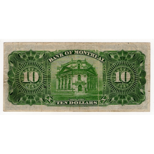 482 - Canada, Bank of Montreal 10 Dollars dated 3rd November 1914, series C, serial No. 2595686 (PickS544)... 