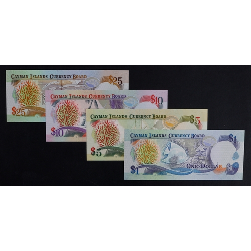 491 - Cayman Islands (4), 25 Dollars, 10 Dollars, 5 Dollars & 1 Dollar dated 1996 (BNB B116a - B119a, Pick... 