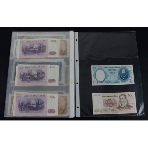 497 - Chile (40), a high grade group in album sleeves, 5 Pesos to 10000 Pesos issued between 1958 & 1987, ... 