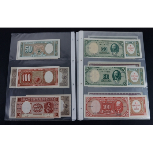 497 - Chile (40), a high grade group in album sleeves, 5 Pesos to 10000 Pesos issued between 1958 & 1987, ... 