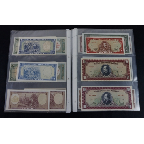 497 - Chile (40), a high grade group in album sleeves, 5 Pesos to 10000 Pesos issued between 1958 & 1987, ... 