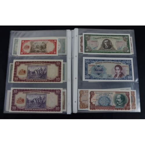 497 - Chile (40), a high grade group in album sleeves, 5 Pesos to 10000 Pesos issued between 1958 & 1987, ... 