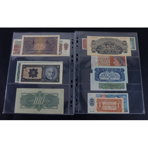 534 - Czechoslovakia (15), 100 Korun dated 1945, 100 Korun dated 1961, 10 Korun dated 1986 (2) a consecuti... 